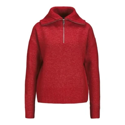 Abbildung von JJXX Jxsiko Diverse HALF ZIP KNIT Strickpullover Racing red, Damen, Größe: Medium, red