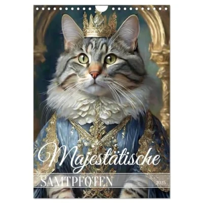 Abbildung von Majestätische Samtpfoten (Wandkalender 2025 DIN A4 hoch), CALVENDO Monatskalender