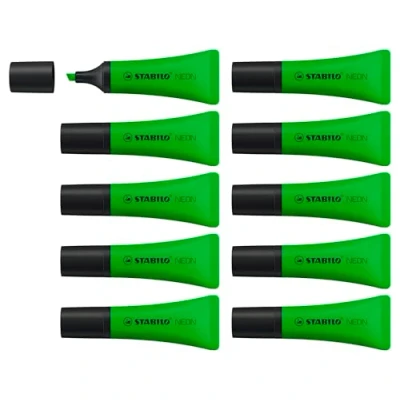 Abbildung von Textmarker STABILO NEON 10er Pack grün