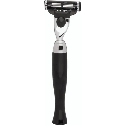 Abbildung von Erbe Shaving Shop Premium Design VIENNA Gillette Mach3 Rasierer Edelharz schwarz