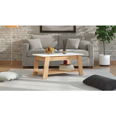 Abbildung von Home affaire Couchtisch &quot;Piave Kaffeetisch, 101 cm, in trendigen Farben, modern&quot;, mit Ablage, rechteckig, Artisan Eiche, ideal für kleine Räume