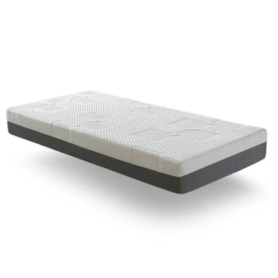 Abbildung von DORMISSIMO Matratze 90x200 Draco Latex Hohe 18 cm H2 Schaum und Blau Lendengegendstütze