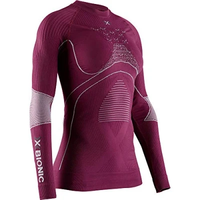 Abbildung von X Bionic Damen Energy Accumulator 4.0 Shirt Round Neck Long Sleeves, Plum/Pearl Grey, XS