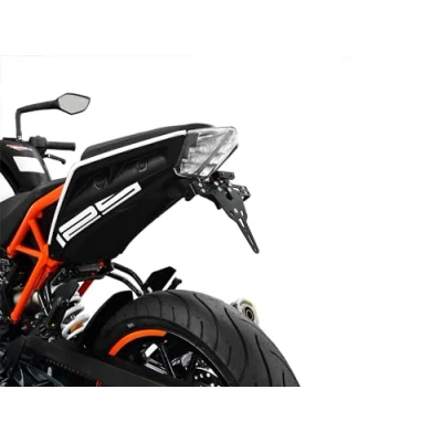 Abbildung von ZIEGER Pro 10003108 Kennzeichenhalter Kennzeichenträger Nummernschild Halter Halteplatte kurzes Heck inklusive Kennzeichenbeleuchtung und Rückstrahler Umbau Streetfighter