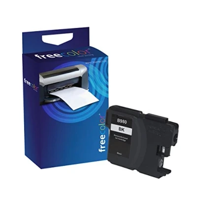 Abbildung von FREECOLOR Tinte schwarz LC 980BK fuer DCP 145C MFC