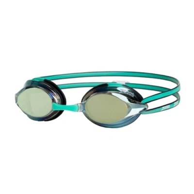 Abbildung von Zoggs Unisex Adult Racer Titanium Swimming Goggles, Green/Black/Mirrored Gold