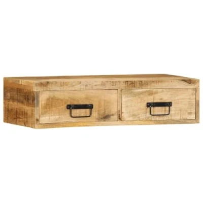 Abbildung von vidaXL TV Wandschrank 80x30x19 cm Raues Mangoholz