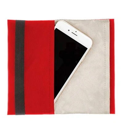 Abbildung von lifetexsafety Strahlenschutz Tasche Smartphone Sleeve 15x8 cm RFID NFC GPS Blocker für Samsung, Apple iPhone, Lenovo, Huawei, HTC (rot)