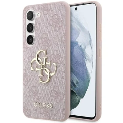 Abbildung von Guess Samsung Galaxy S24 Brown hardcase 4G Big Metal Logo GUHCS24S4GMGBR for (Rosa)