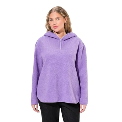 Abbildung von Ulla Popken Fleecepullover, Damen, Größe: 58/60, Pale lilac