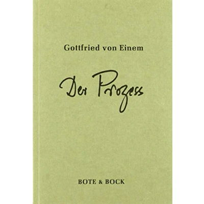 Abbildung von Der Prozeß: Oper in 9 Szenen. op. 14. Textbuch/Libretto.