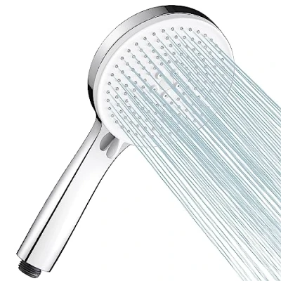 Abbildung von Cobbe Duschkopf Wassersparend 5 Strahlarten, Sparduschkopf für Bad und Außenbereich(Wassersparend ohne Schlauch), Regendusche Druckerhöhend, Chrom, Verstopfungsfrei