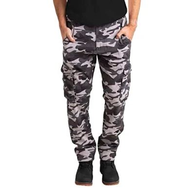 Abbildung von BlauerHafen Cargohose für Herren militärische Tarnung, mehrere Taschen Arbeitshose