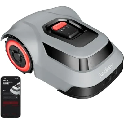 Abbildung von Redkey MGC1000 Mähroboter Rasenmäher Roboter Rasenroboter mit Begrenzungskabel 1000m² C TOF Technologie Pfadplanung Kartenzeichnen 45% Steigfähigkeit APP Steuerung Leise 57dB