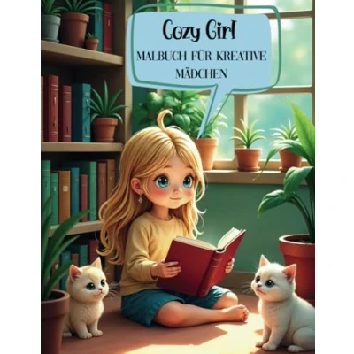 Abbildung von Cozy Girl Malbuch für kreative Mädchen Ein Ausmalbuch voller Gemütlichkeit Gemütlich &amp; Kreativ Inspirierendes im Alter von ... Mädchen, die lieben
