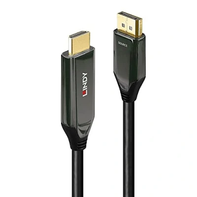 Abbildung von LINDY DisplayPort an HDMI 8K60 Adapterkabel aktiv 1m
