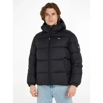Abbildung von Tommy Jeans Steppjacke &quot;TJM ESSENTIAL PUFFER JACKET&quot;, mit Kapuze, Logoschriftzug in der Kapuze