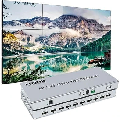 Abbildung von GKRONG 3x3 Video Wall Controller 4K@30Hz,Kantenmaskierung,1x2, 1x3, 1x4, 2x1, 2x2, 2x3, 2x4, 3x1, 3x2,