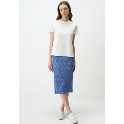 Abbildung von Jimmy Key Regular Waist SLIM FIT Patterned Bleistiftrock, Damen, Größe: 38, Blue