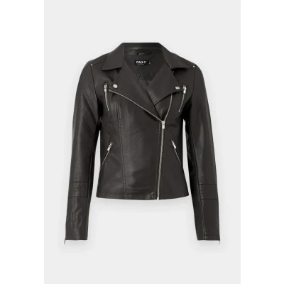Abbildung von ONLY Onlgemma Biker Kunstlederjacke, Damen, Größe: 32, Chocolate torte