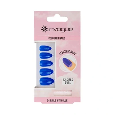 Abbildung von Invogue Electric Blue Oval Nails(24 Pieces)