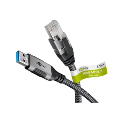Abbildung von Goobay Ethernet Kabel USB A 3.0 auf RJ45, 10 m