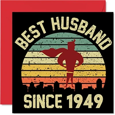 Abbildung von Stuff4 76. Karte Hochzeitstag Jahrestag für Ehemann Bester Alles Gute zum Hochzeits Jubiläum Karten den Partner, 145mm Grußkarten Jahrestage