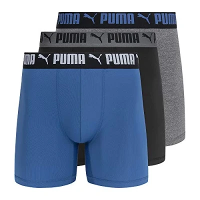 Abbildung von PUMA Herren 3 Pack Athletic Fit Boxer Briefs Retroshorts, Stern Saphir, Small (3er Pack)