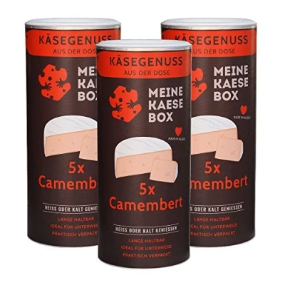 Abbildung von MeineKaeseBox KÄSEBOX 3 ER BOX 15 X 125 G CAMEMBERT BRIE DOSENKÄSE