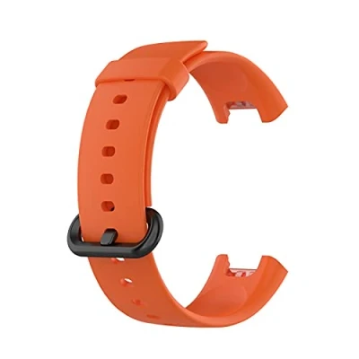 Abbildung von Armband Kompatibel mit Xiaomi Mi Watch Lite Sport Silikon Uhrenarmband Replacement Wechselarmband Ersatzarmband für Smartwatch (Orange, one Size)