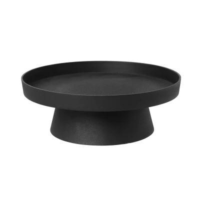Abbildung von Broste Copenhagen Holger Kerzenplatte Alu black Ø 35 cm