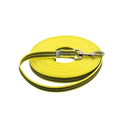 Abbildung von Gummierte Leine ohne Handschlaufe neon gelb, 750 cm (7,5 m)
