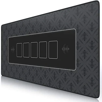 Abbildung von CSL XXL Mauspad 900x400mm Poker Mousepad groß im Stil Tischunterlage Large Size verbessert Präzision und Geschwindigkeit Pokermatte Schwarz