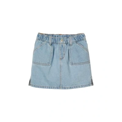 Abbildung von Vertbaudet Mädchen Jeansrock Basic Oeko TEX® helles blau 128