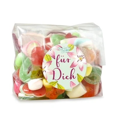 Abbildung von Nachfüllbeutel Für Dich Süßigkeiten Beutel gefüllt mit 760 g Fruchtgummi, Schaumzucker und Kaubonbon