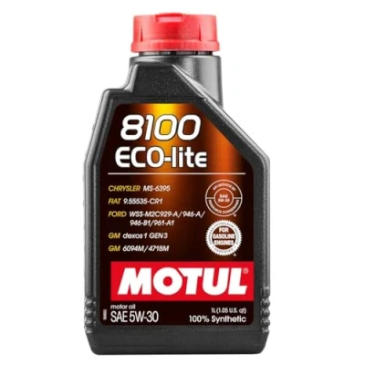 Abbildung von Motul 8100 ECO LITE 5W 30 1l Motoröl 108212 OPEL: Corsa E Schrägheck, Mokka / X, Insignia A Sports Tourer, HYUNDAI: i30 I Kombi, Sonata V