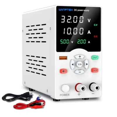 Abbildung von WANPTEK POWER Labornetzteil 30V 10A Labornetzgerät mit OCP Schutz/Ausgangstaste, Netzgerät Regelbar GC Netzteil (GC3010B(0 32V/0 10A))