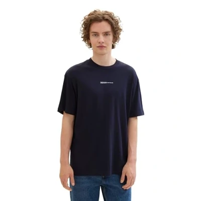 Abbildung von TOM Tailor Denim Tshirt basic, Herren, Größe: Large, Navy