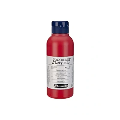 Abbildung von Schmincke AKADEMIE Acryl color, Zinnoberrot 250 ml, 23333027, feine Künstler Acrylfarbe, brillant, hoch lichtecht und kadmiumfrei, für Acrylmalerei, Mixed Media