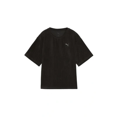 Abbildung von PUMA Essentials Elevated Relaxed T Shirt Damen, Kleidung, Schwarz, M