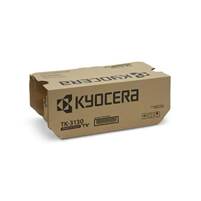 Abbildung von Kyocera TK 3130 Toner Schwarz. Original Tonerkartusche 1T02LV0NL0. Drucker kompatibel für ECOSYS M3550idn, M3560idn, FS 4200DN, 4300DN. bis zu 25000 Seiten
