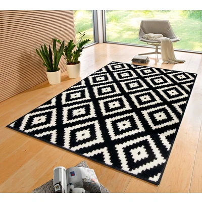 Abbildung von HANSE Home Teppich &quot;Raute&quot;, rechteckig, Kurzflor, Skandi, Raute, Modern, Wohnzimmer, Schlafzimmer, Flur