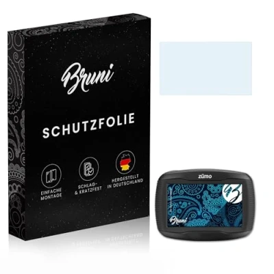 Abbildung von Bruni Schutzfolie kompatibel mit Garmin Zumo 390LM Folie, glasklare Displayschutzfolie (2X)
