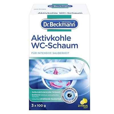 Abbildung von Dr. Beckmann Aktivkohle WC Schaum / für intensive Sauberkeit in der Toilette 3 x 100g