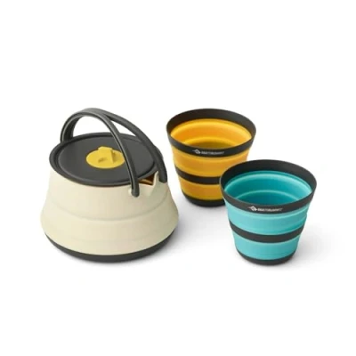 Abbildung von SEATOSUMMIT Frontier Kettle Cook Set Ultraleichtes, zusammenfaltbares Kochset inkl. Campingkessel (3 teilig) (2 Personen)