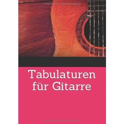 Abbildung von Tabulaturen für Gitarre: TAB Block Gitarristen 100 Seiten Blanko Nr2