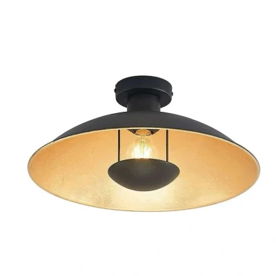 Abbildung von Lindby Deckenlampe Narisara, Ø 40 cm, E27, schwarz gold