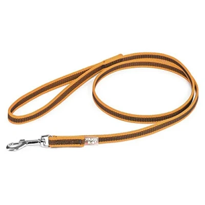Abbildung von IDC Color &amp; Gray gumierte Leine, 14 mm x 2 m mit Schlaufe, Orange Grau