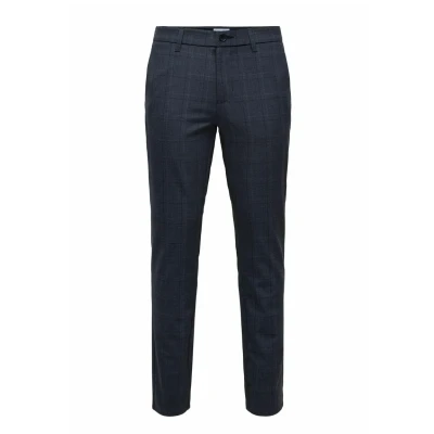 Abbildung von ONLY &amp; SONS Herren ONSBRAD Life Slim 0184 Pant Chinohose, Dress Blues/Checks:, 28 W/32 L