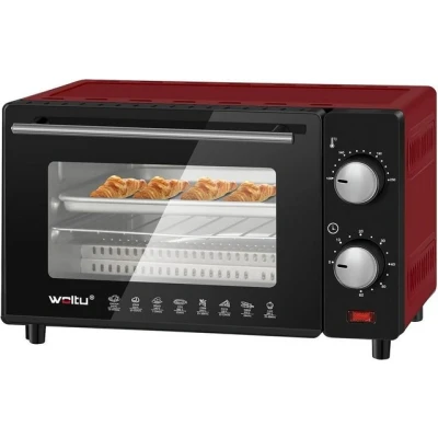 Abbildung von Woltu Minibackofen, 10 Liter, 650 Watt mit Timer für Pizza, Toast, Truthahn